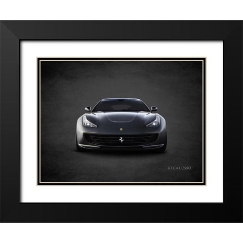 Ferrari GTC4 Lusso Black Modern Wood Framed Art Print with Double Matting by Rogan, Mark