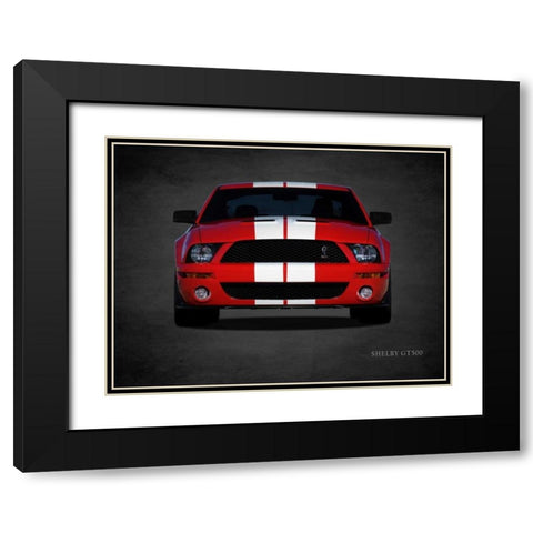 Ford Shelby GT500 Black Modern Wood Framed Art Print with Double Matting by Rogan, Mark