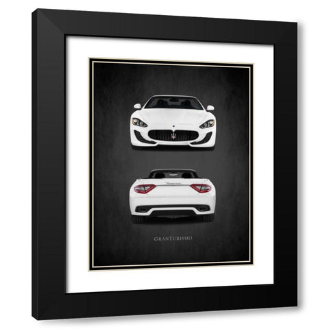 Maserati GranTurismo Black Modern Wood Framed Art Print with Double Matting by Rogan, Mark