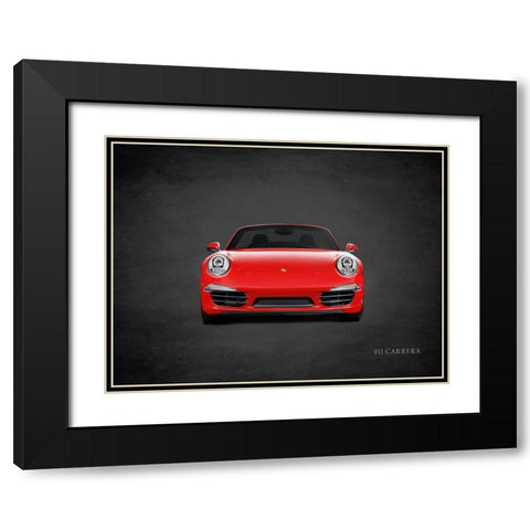 Porsche 911 Carrera Black Modern Wood Framed Art Print with Double Matting by Rogan, Mark