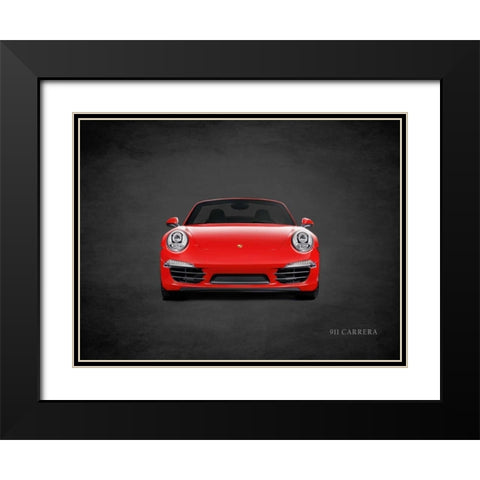 Porsche 911 Carrera Black Modern Wood Framed Art Print with Double Matting by Rogan, Mark