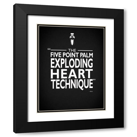 Kill Bill - Exploding Heart Black Modern Wood Framed Art Print with Double Matting by Rogan, Mark