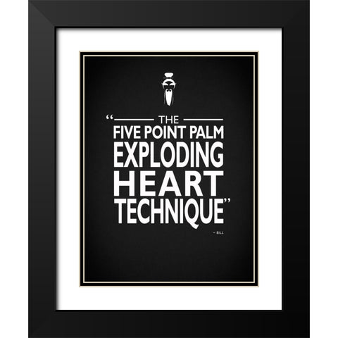 Kill Bill - Exploding Heart Black Modern Wood Framed Art Print with Double Matting by Rogan, Mark