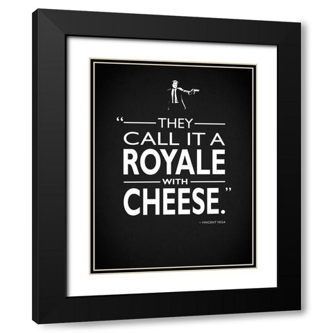 Pulp Fiction - With Cheese Black Modern Wood Framed Art Print with Double Matting by Rogan, Mark