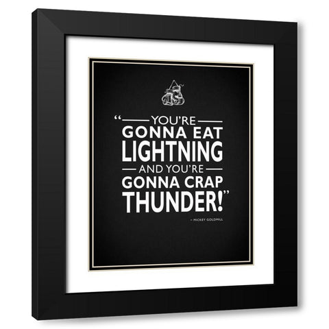 Rocky Gonna Eat Lightning Black Modern Wood Framed Art Print with Double Matting by Rogan, Mark
