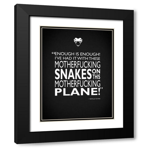 Snakes On A Plane Black Modern Wood Framed Art Print with Double Matting by Rogan, Mark