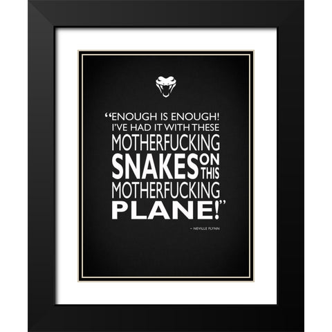 Snakes On A Plane Black Modern Wood Framed Art Print with Double Matting by Rogan, Mark