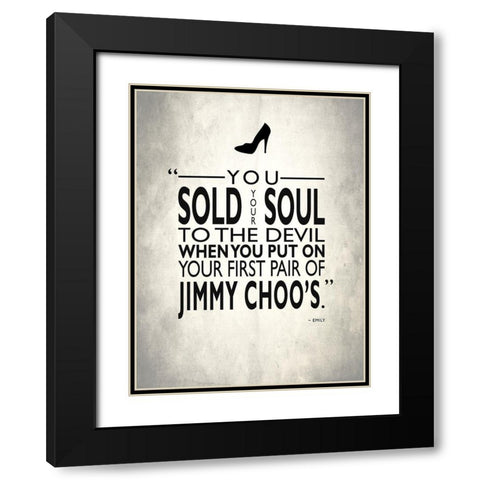 Sold Your Soul To The Devil Black Modern Wood Framed Art Print with Double Matting by Rogan, Mark