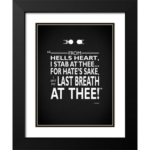 Star Trek- Spit Last Breath Black Modern Wood Framed Art Print with Double Matting by Rogan, Mark