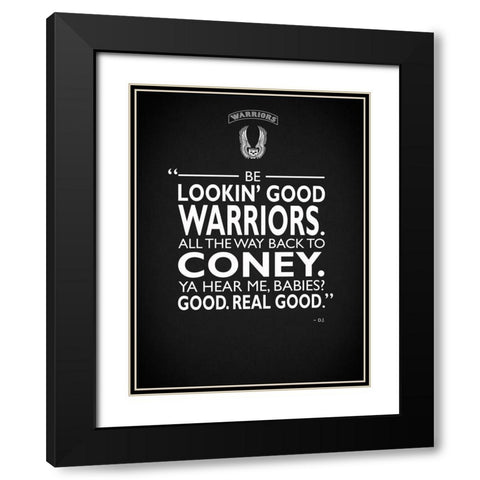 Warriors Lookin Good Black Modern Wood Framed Art Print with Double Matting by Rogan, Mark