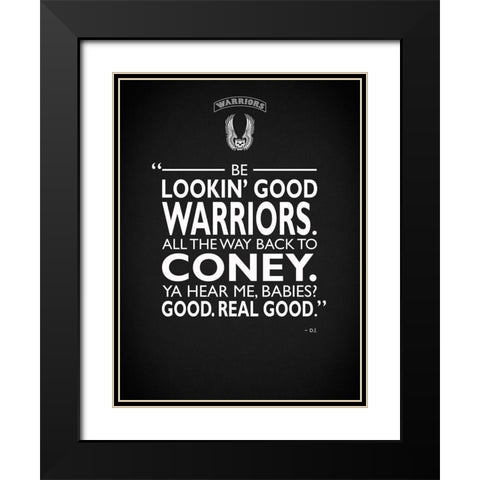 Warriors Lookin Good Black Modern Wood Framed Art Print with Double Matting by Rogan, Mark