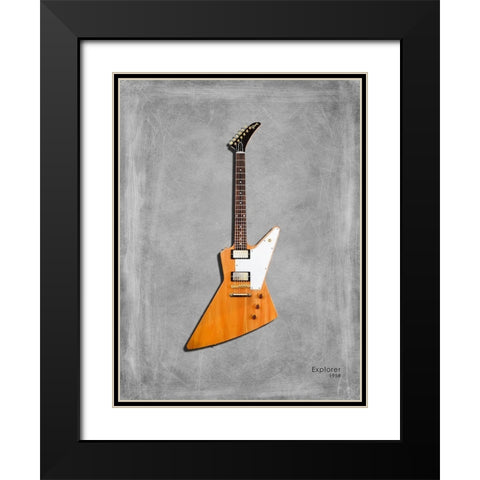 Gibson Explorer 58 Black Modern Wood Framed Art Print with Double Matting by Rogan, Mark