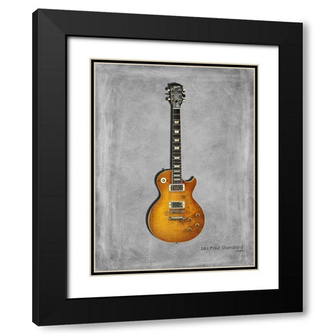 Gibson Les Paul Standard 1959 Black Modern Wood Framed Art Print with Double Matting by Rogan, Mark