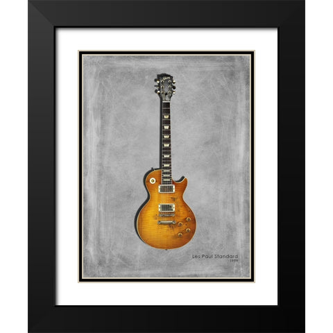 Gibson Les Paul Standard 1959 Black Modern Wood Framed Art Print with Double Matting by Rogan, Mark