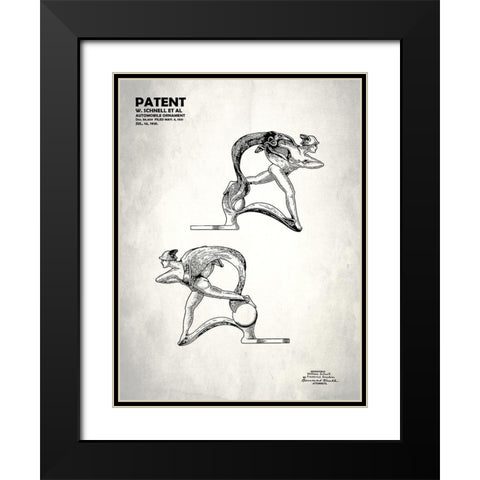 Auto Ornament 1931 Black Modern Wood Framed Art Print with Double Matting by Rogan, Mark