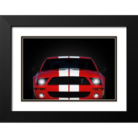 Shelby Mustang GT500 Black Modern Wood Framed Art Print with Double Matting by Rogan, Mark