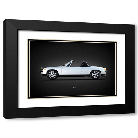 Porsche 914 1970 Black Modern Wood Framed Art Print with Double Matting by Rogan, Mark