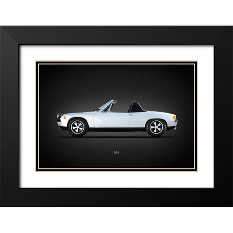 Porsche 914 1970 Black Modern Wood Framed Art Print with Double Matting by Rogan, Mark