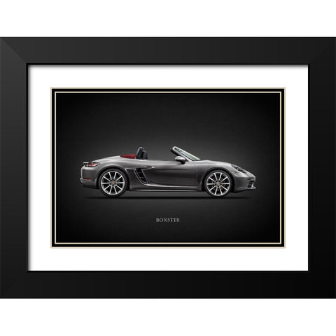 Porsche Boxster 718 Black Modern Wood Framed Art Print with Double Matting by Rogan, Mark