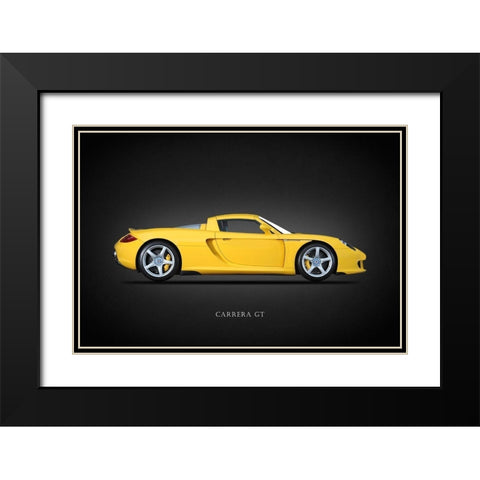 Porsche Carrera GT 2005 Black Modern Wood Framed Art Print with Double Matting by Rogan, Mark