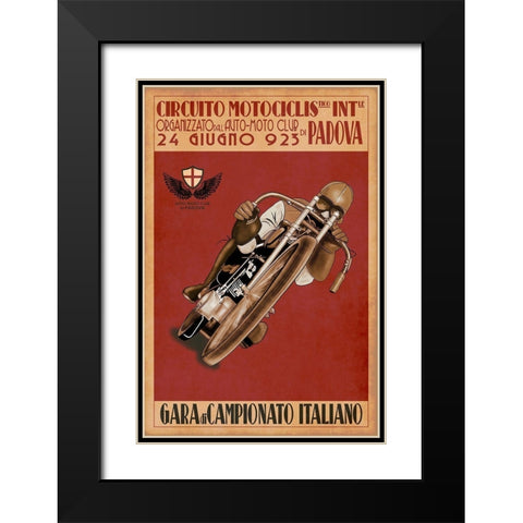 Circuito Motociclis Black Modern Wood Framed Art Print with Double Matting by Rogan, Mark