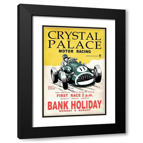Crystal Palace Racing II Black Modern Wood Framed Art Print with Double Matting by Rogan, Mark