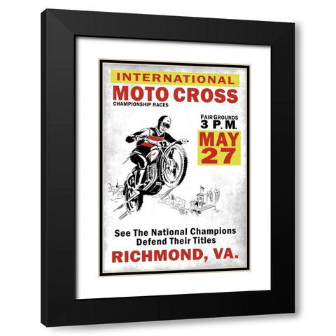 MotoCross Richmond VA  Black Modern Wood Framed Art Print with Double Matting by Rogan, Mark