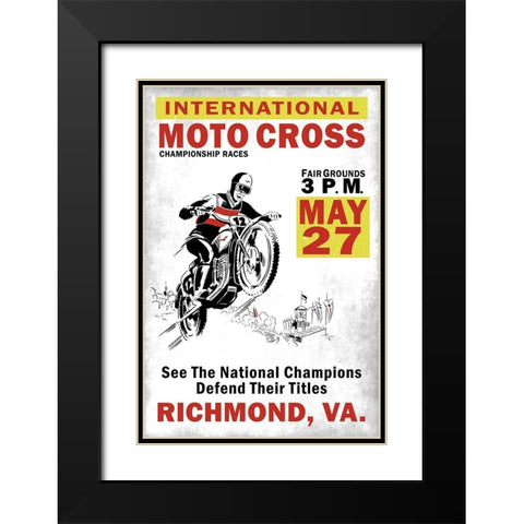 MotoCross Richmond VA  Black Modern Wood Framed Art Print with Double Matting by Rogan, Mark