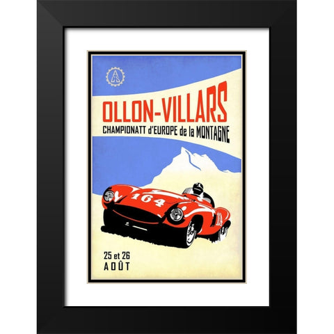 Ollon-Villars Black Modern Wood Framed Art Print with Double Matting by Rogan, Mark