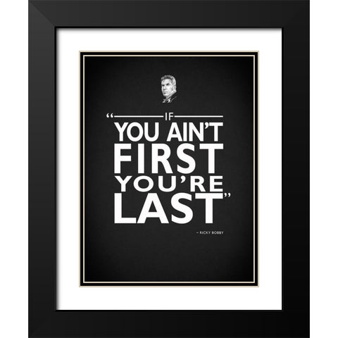 First or Last Black Modern Wood Framed Art Print with Double Matting by Rogan, Mark