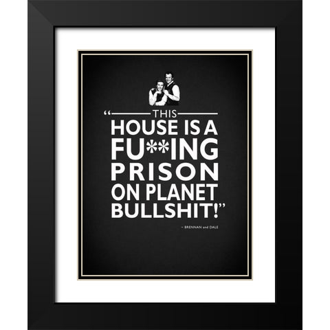 House Prison Black Modern Wood Framed Art Print with Double Matting by Rogan, Mark