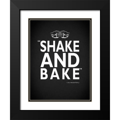 Shake and Bake Black Modern Wood Framed Art Print with Double Matting by Rogan, Mark