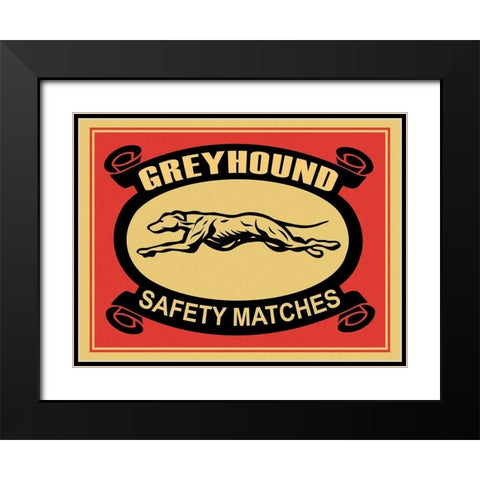 Greyhound Safety Matches Black Modern Wood Framed Art Print with Double Matting by Rogan, Mark