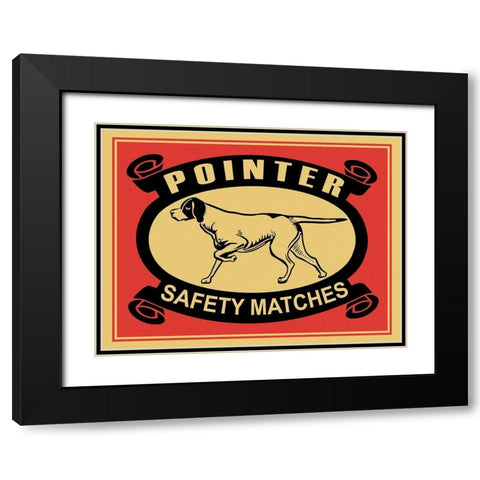 Pointer Safety Matches Black Modern Wood Framed Art Print with Double Matting by Rogan, Mark