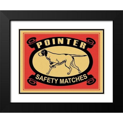 Pointer Safety Matches Black Modern Wood Framed Art Print with Double Matting by Rogan, Mark