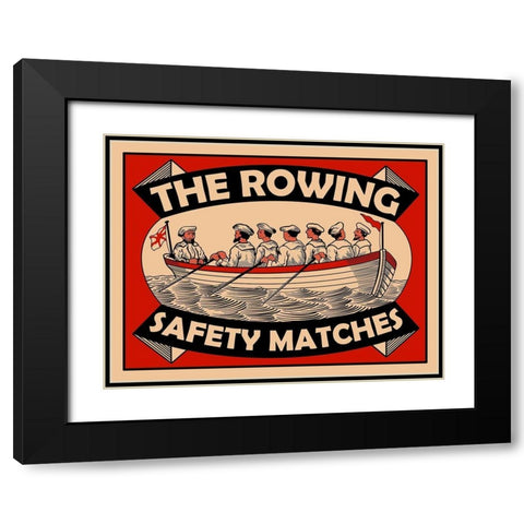 Rowing Safety Matches Black Modern Wood Framed Art Print with Double Matting by Rogan, Mark