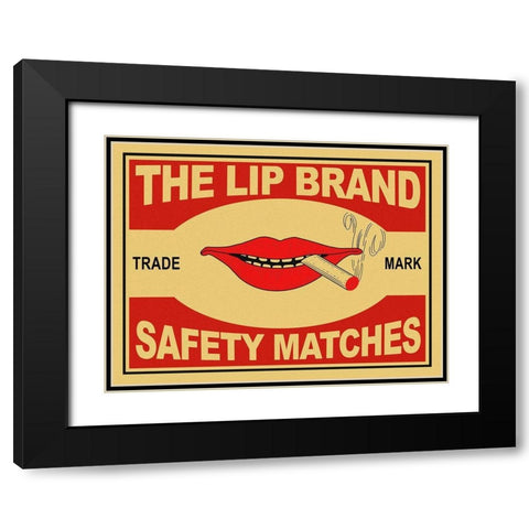 The Lip Brand Matches Black Modern Wood Framed Art Print with Double Matting by Rogan, Mark