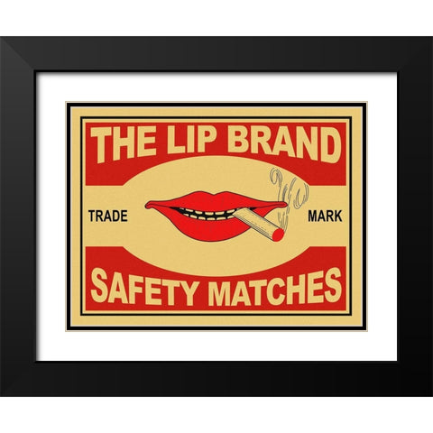 The Lip Brand Matches Black Modern Wood Framed Art Print with Double Matting by Rogan, Mark