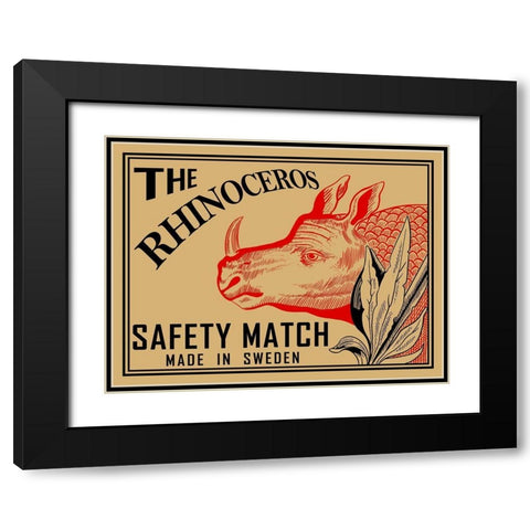 Rhino Matches Black Modern Wood Framed Art Print with Double Matting by Rogan, Mark