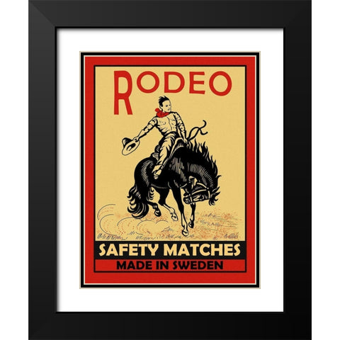 Rodeo Safety Matches Black Modern Wood Framed Art Print with Double Matting by Rogan, Mark