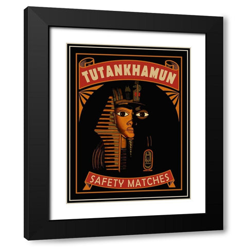 Tutankhamum Safety Matches Black Modern Wood Framed Art Print with Double Matting by Rogan, Mark