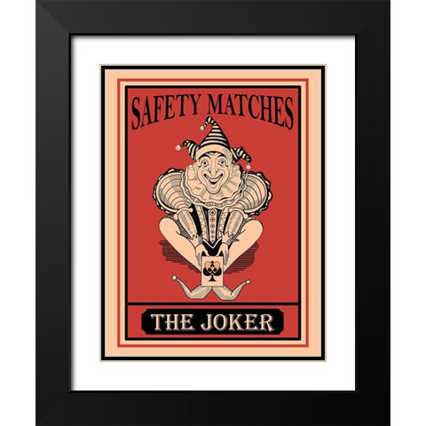 Joker Safety Matches Black Modern Wood Framed Art Print with Double Matting by Rogan, Mark