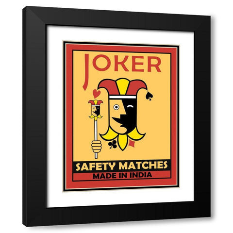 Joker Matches Black Modern Wood Framed Art Print with Double Matting by Rogan, Mark