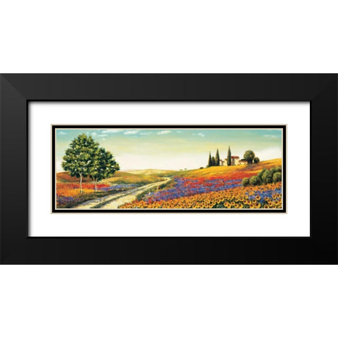 Morning in the Valley Black Modern Wood Framed Art Print with Double Matting by Leblanc, Richard