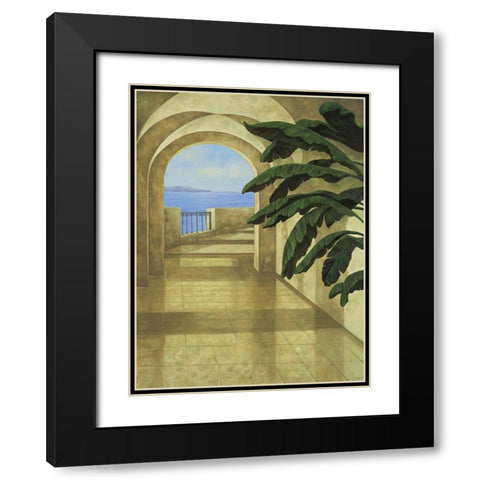 Ocean Villa II Black Modern Wood Framed Art Print with Double Matting by Blanco, Samuel