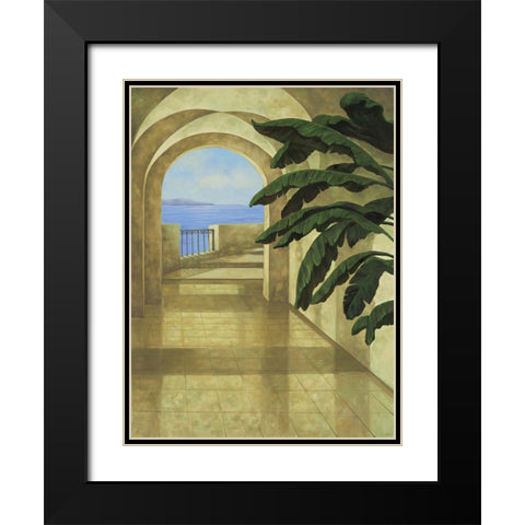 Ocean Villa II Black Modern Wood Framed Art Print with Double Matting by Blanco, Samuel
