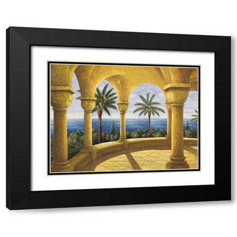 Ocean View I Black Modern Wood Framed Art Print with Double Matting by Blanco, Samuel
