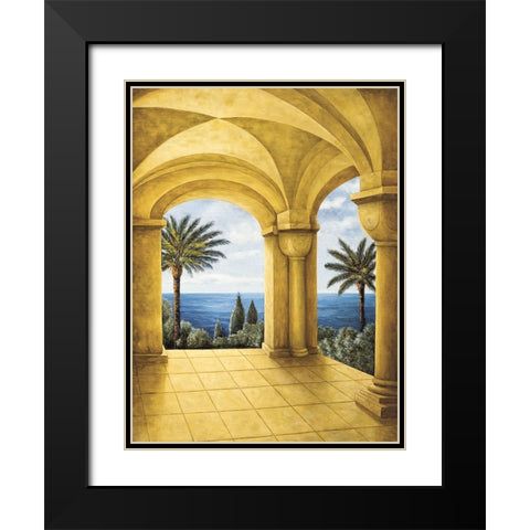 Ocean View III Black Modern Wood Framed Art Print with Double Matting by Blanco, Samuel