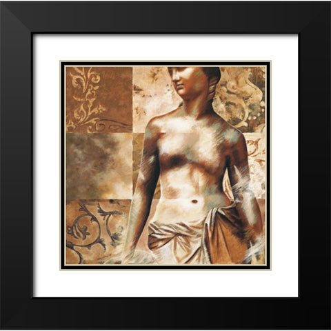 Aphrodite Black Modern Wood Framed Art Print with Double Matting by Bellaunay, Sylvie