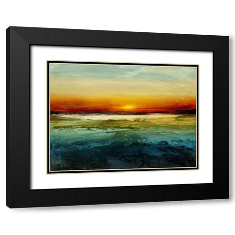 Setting Sun Black Modern Wood Framed Art Print with Double Matting by Messina, Jake